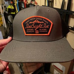 Six eight six “686” adjustable trucker hat for sale.